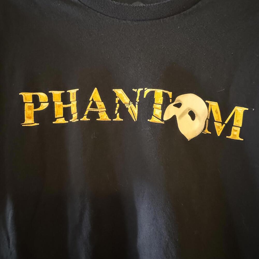 Phantom of the Opera Logo Black T-Shirt Large